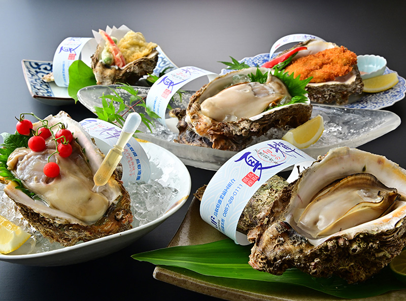 【期間限定】天然岩牡蠣「鳥取ブランド夏輝」4品堪能と海鮮炭火焼海席プラン
